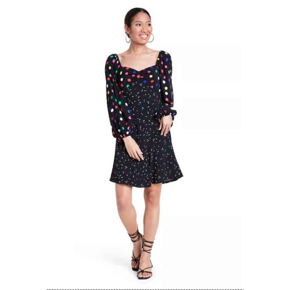 Polka Dot Long Sleeve Swing Dress RIXO for Target